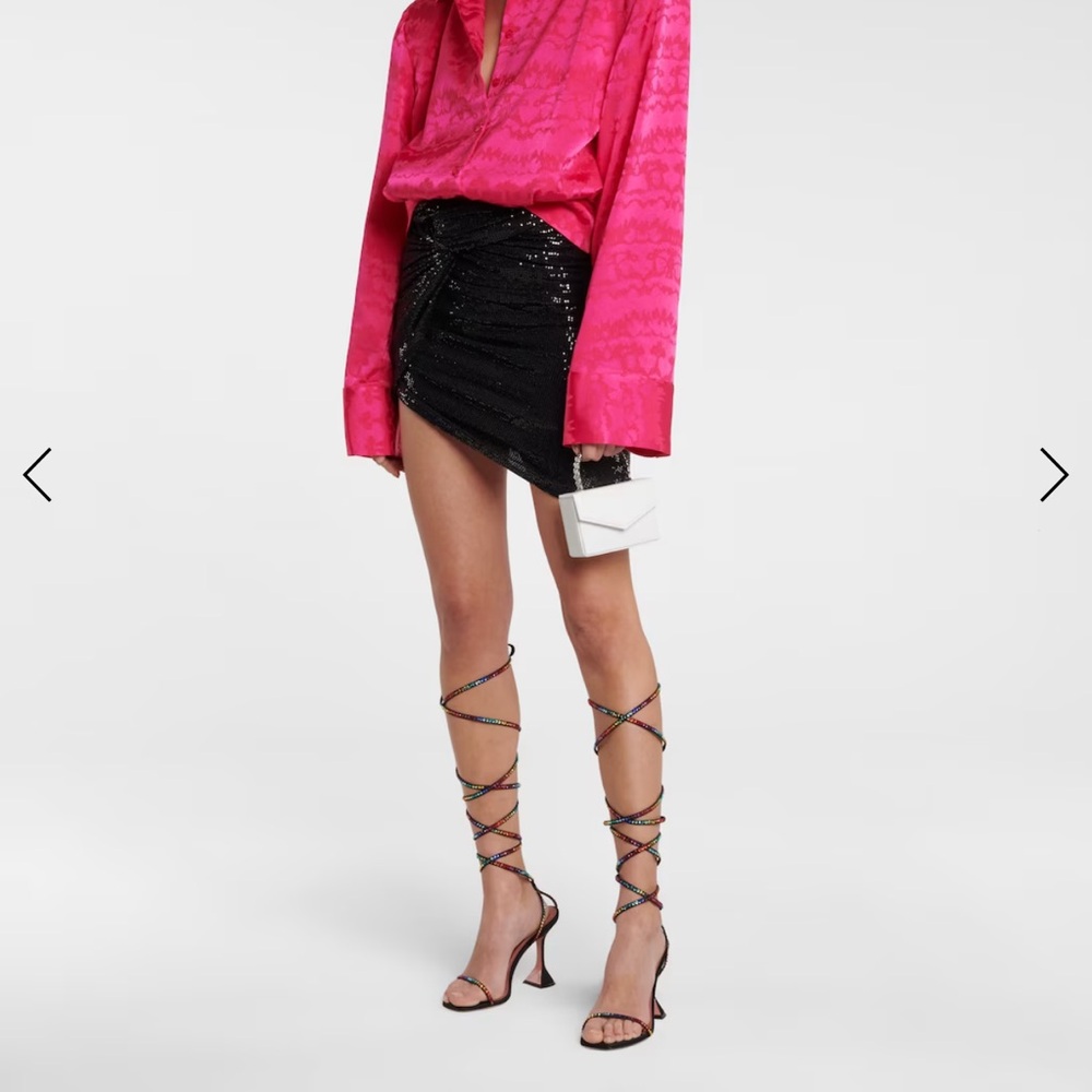 Amina Muaddi x AWGE thigh-high satin sandals - Picture 4 of 13